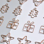 20pcs Retro Metal Clips Mini Christmas Tree Paper Clip Bookmark Book Binding Notebook Decor Stationery School Binding Supplies