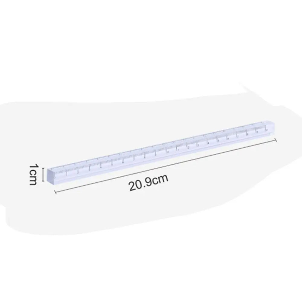 Creative 15/20/30CM Straight Ruler Transparent Acrylic Scale Ruler Cube Ruler Students Gift
