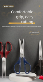 SK5 Alloy Steel Round Head Safety Scissors Ergonomic Multi Color Handle Durable Smooth Home Office School Craft DIY