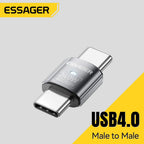 Essager USB4.0 40Gbps OTG Converter 240W Power Delivery Right Angle USB C Data Transfer Adapter For Phone Macbook Tablet 8K60Hz