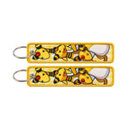 Kawaii Japanese Elf Anime Embroidery Key Fobs Key Tag Motorcycles Cars Backpack Chaveiro Keychain Fashion Keyring Friends Gifts