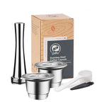 Reusable Nespresso Coffee Capsules Cup Stainless steel Refillable Coffee Capsule Refilling Filter Coffeeware