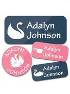 Custom Name Stickers 130 Pieces - Waterproof Personalized Adhesive Labels for Clothing