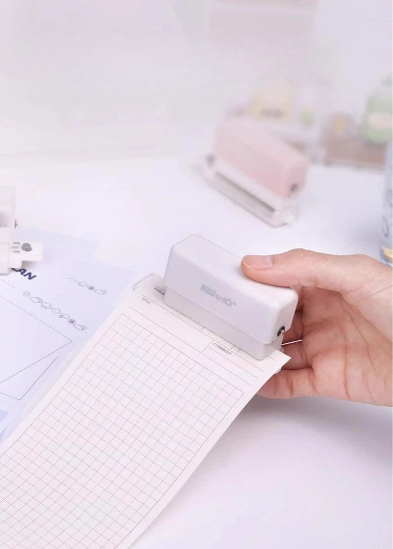KW-TRIO Mini Portable Multi-Color Punch Hole Binder Punch 6-Hole Punch Multi-Functional Study Organizer Hole Punch