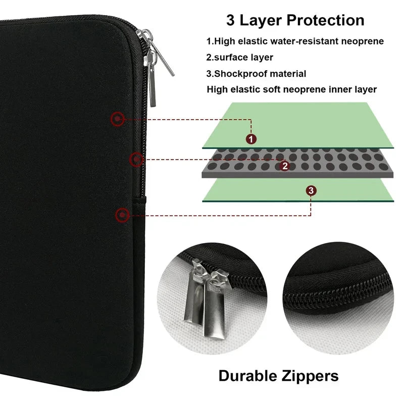 Portable Laptop Bag Soft Cover 11 12 13 14 15 15.6 inch for Macbook Huawei Xiaomi Hp Dell Lenovo Notebook Accessories
