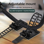 10/20/30PCS Cable Tie Wire Management Clips Cable Organizer for Desk Wall Adjustable Cable Holder Power Cord Car Organizer Clamp
