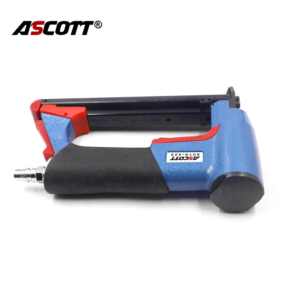 21 Gauge Pneumatic Upholstery Stapler 12.8mm Width Crown Air Stapler Gun for Furniture Woodworking and DIY Projects Nailing Gun