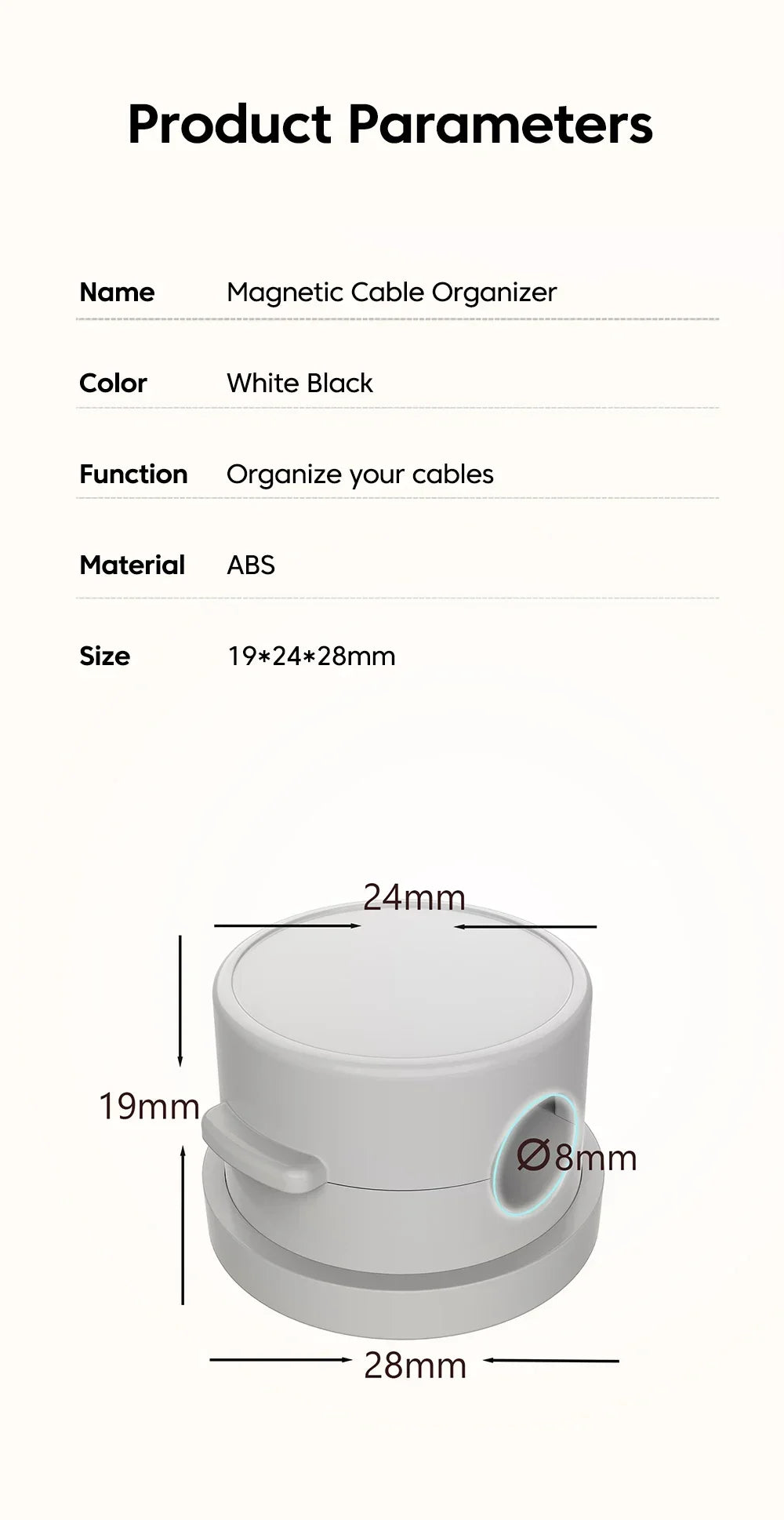 360 Rotation Magnetic Cable Clip Cable Organizer Holder Adhesive Wire Keeper Management USB Charging Line Winder For Home Office