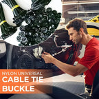 Self-Locking Nylon Universal Cable Tie Buckle Premium Plastic Wire Ties Heavy Duty Cable Fixed Strap for Mudguard Cable Clips