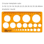 Template Measuring Ruler Circular Oval Ruler Durable K Resin Drawing Design Furniture Architect Template Drafting Ruler