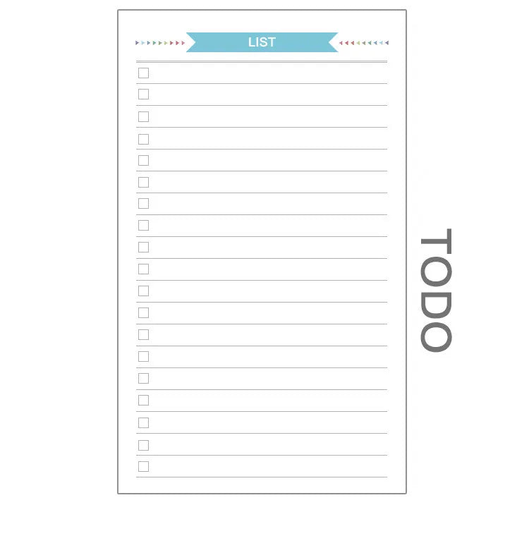 45 Sheets A5 A6A7 Loose Leaf Notebook Refill Spiral Binder Inner Page Weekly Monthly To Do Line Dot Grid Inside Paper Stationery