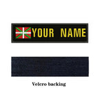 Basque Flag 10X2.5cm Embroidery Custom Name Text Patch Stripes Badge Iron On Or  Patches