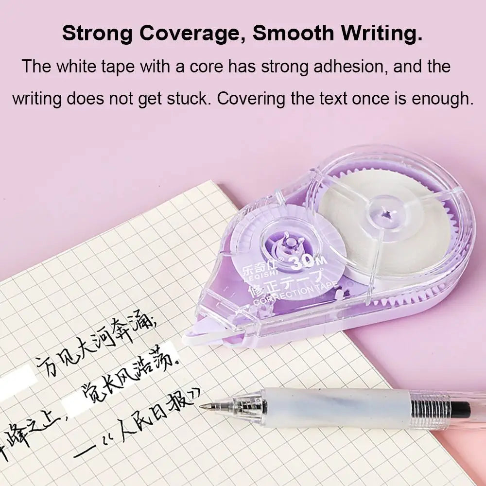 5Pcs Correction Tape Roller 30mx5mm White Sticker Tape Student Simple Error Eraser Tape School Office Supplies Stationery