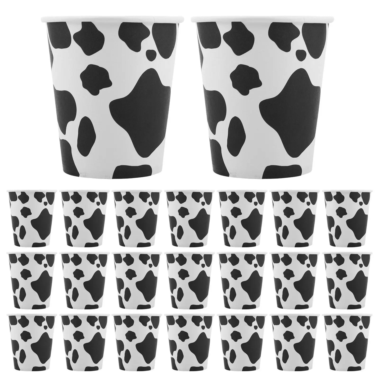 60Pcs Cow Print Disposable Paper Cups Party Cups Farm Themed Birthday Shower Western Party Supplies Paper Tableware