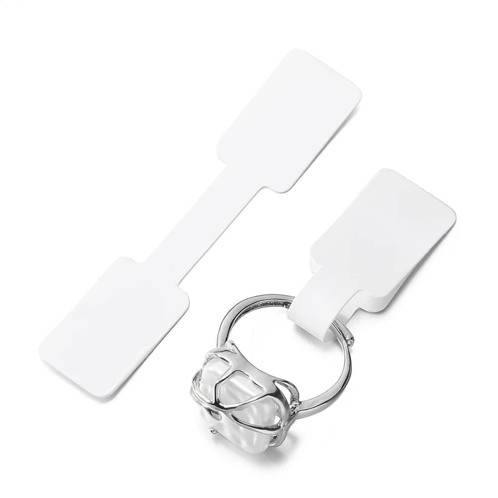 100pcs Jewelry Price Tags Sticker Label for Necklace Ring Earrings Repair Card Small Business Display Packaging Material