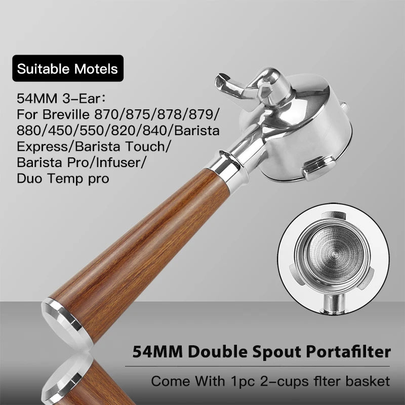 54mm Coffee Bottomless Portafilter Naked for Breville Sage 870 878 880 Barista Express Machine Barista Tool Espresso Accessories