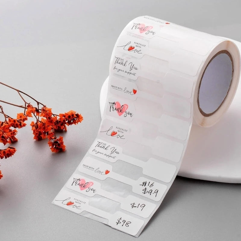 Jewelry Price Label 500 Pack Ring Bracelet Sticker Hangtags Jewelry Price Tags Label Display for Necklace Earring Indentificatio
