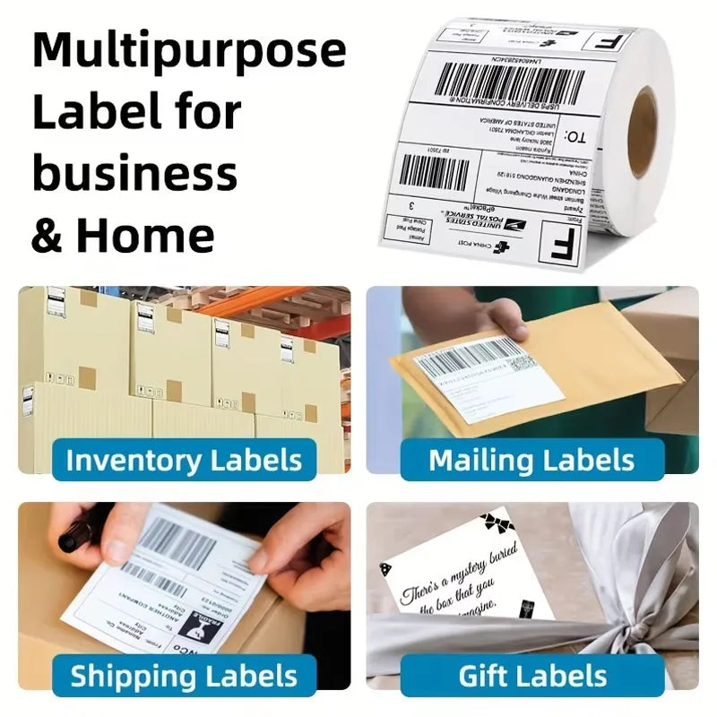 500PCS 100*150mm Thermal Shipping Labels 4x6 Inch For DHL UPS FedEx Self-Adhesive Stickers Stack Roll Papers For Thermal Label