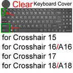 Keyboard Cover for MSI Crosshair 16 15 17 18 HX AI A2XW D14V A11U 12U B12U C12V Gaming Protector Skin Case Silicone 15.6 17.3