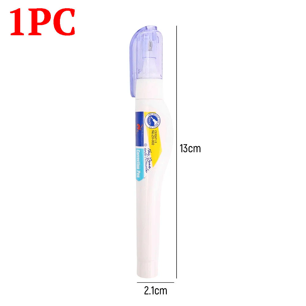 1-5Pc School Metal Headed Error Correction Fluid Pen for Student Stationery High Quality Quick Drying Error Correction Fluid Pen