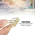 2-10 Pcs Paper Clip Sliver Rose Gold Binder Clips Page Holder Office Study Binder Clips Photo Clamp Office School Desk Organizer