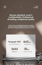 High-capacity Office Shredder with Five-level Security and Shredding Function It Can Shred Large Volumes of Documents and CDs