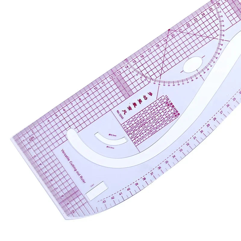 3245 Plastic Transparent French Curve Ruler SplIne Sewing Patchwork Feet Tailor Yardstick Cloth Cutting Rulers