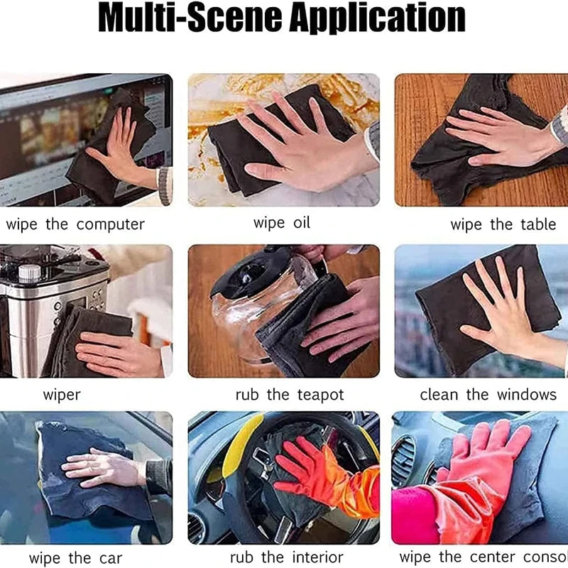 1/5PCS Magic Glass Cleaning Cloth,Streak Free Microfiber Towel for Window,Lint Free Reusable Rag for Home Kitchen Cleaning Cloth