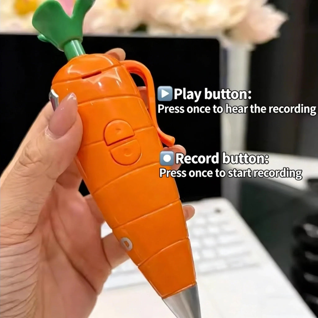 1/3/6pcs Zootopia Carrot Voice Recorder Pen Cartoon Kids Ballpoint Pen That Can Be Recorded Creative Multi Functional Pens Gift