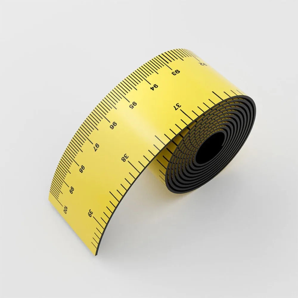 Black Magnetic Border Ruler with Both Inches and Centimeters Dual Scale Flexible Ruler Measuring Tool Magnetic Flexible Ruler