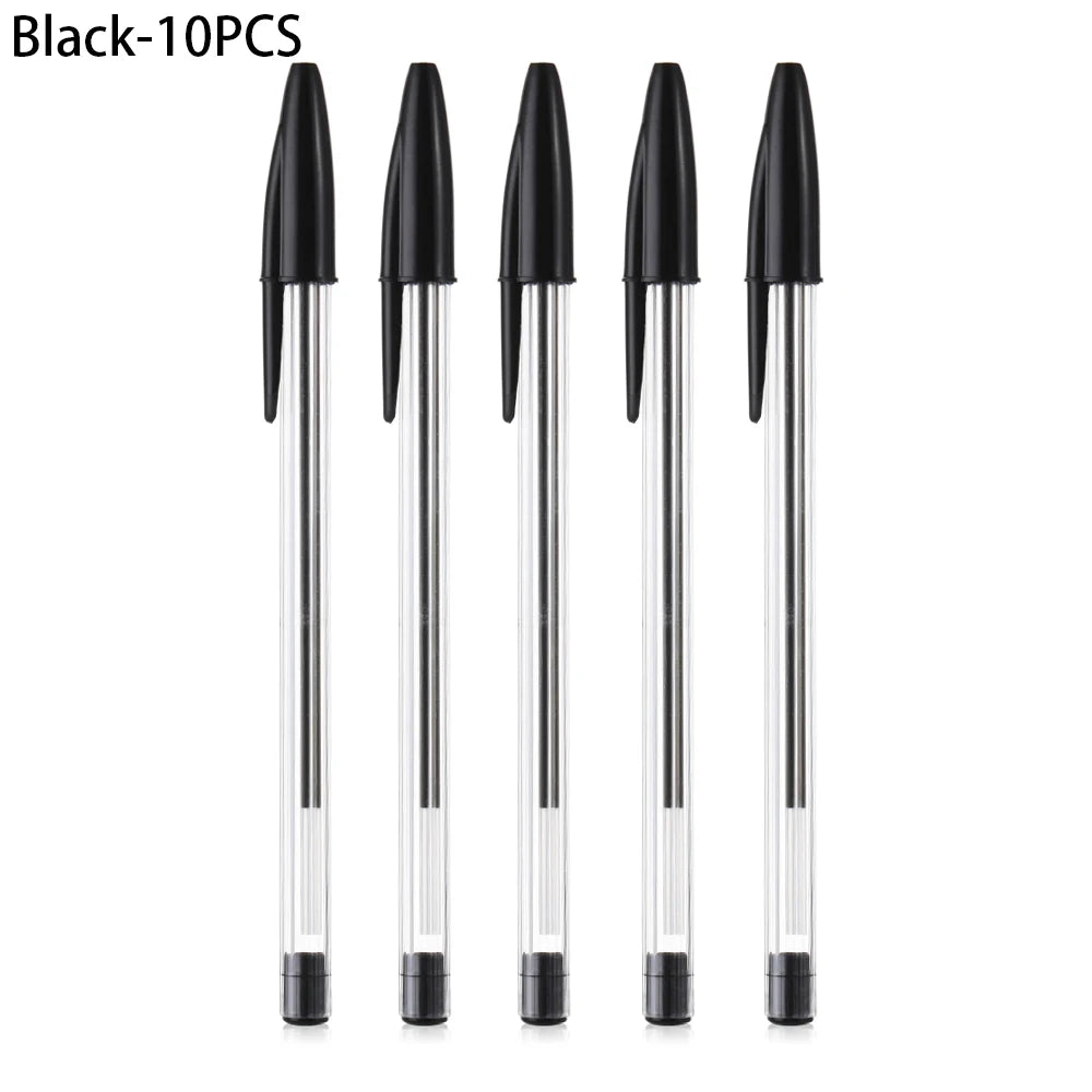 5/10 Pcs Black Red Blue Ballpoint Pen 1.0mm Ballpoint Pen Student Signing Pen Writing Pen Stationery School Office Accessories