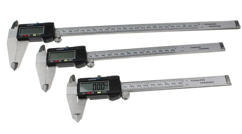 0-150/200/300mm 6' 8' 12' Stainless Steel Electronic Digital Caliper Trammel Precision Metric Measurement Tool With LCD Screen