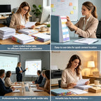 120pcs Quick And Suitable for Page Markers, Reusable Writable Plastic Index Tabs with Numbered/Alpha-Beta for Binder Dividers