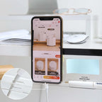 1Message Storage Board Under Computer Monitor，Office Desk Side Storage Rack Message Board Can Hold Phone Charging Memo Stickers