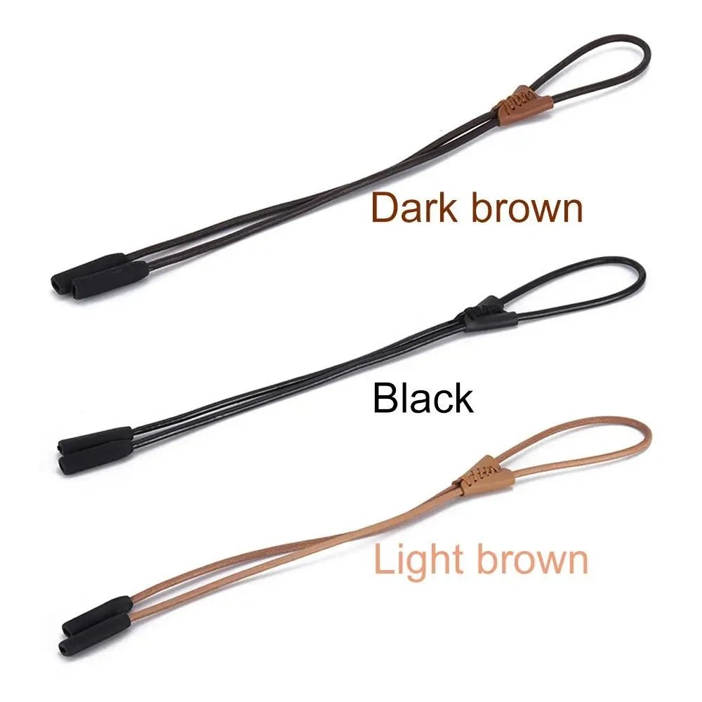 Adjustable Eyewear Rope Leather String Holder Sunglasses Chain Eyeglass Lanyard Anti Lost Glasses Strap Sports Accessories