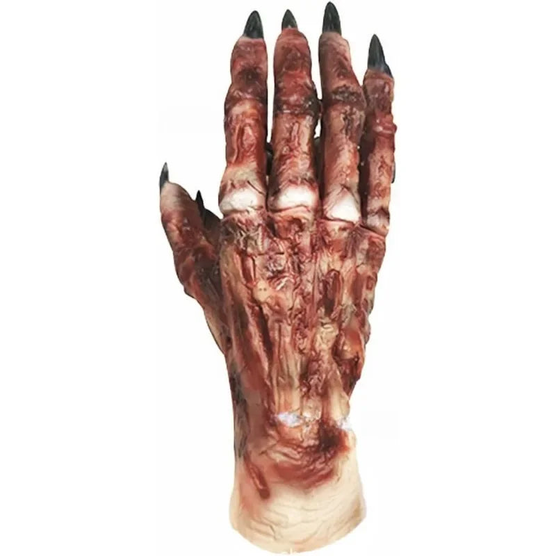 Mummy Hand Latex Gloves for Halloween Easter Costume Lifelike Zombie Prop for Adults Children Party Favor Spooky Dress-Up