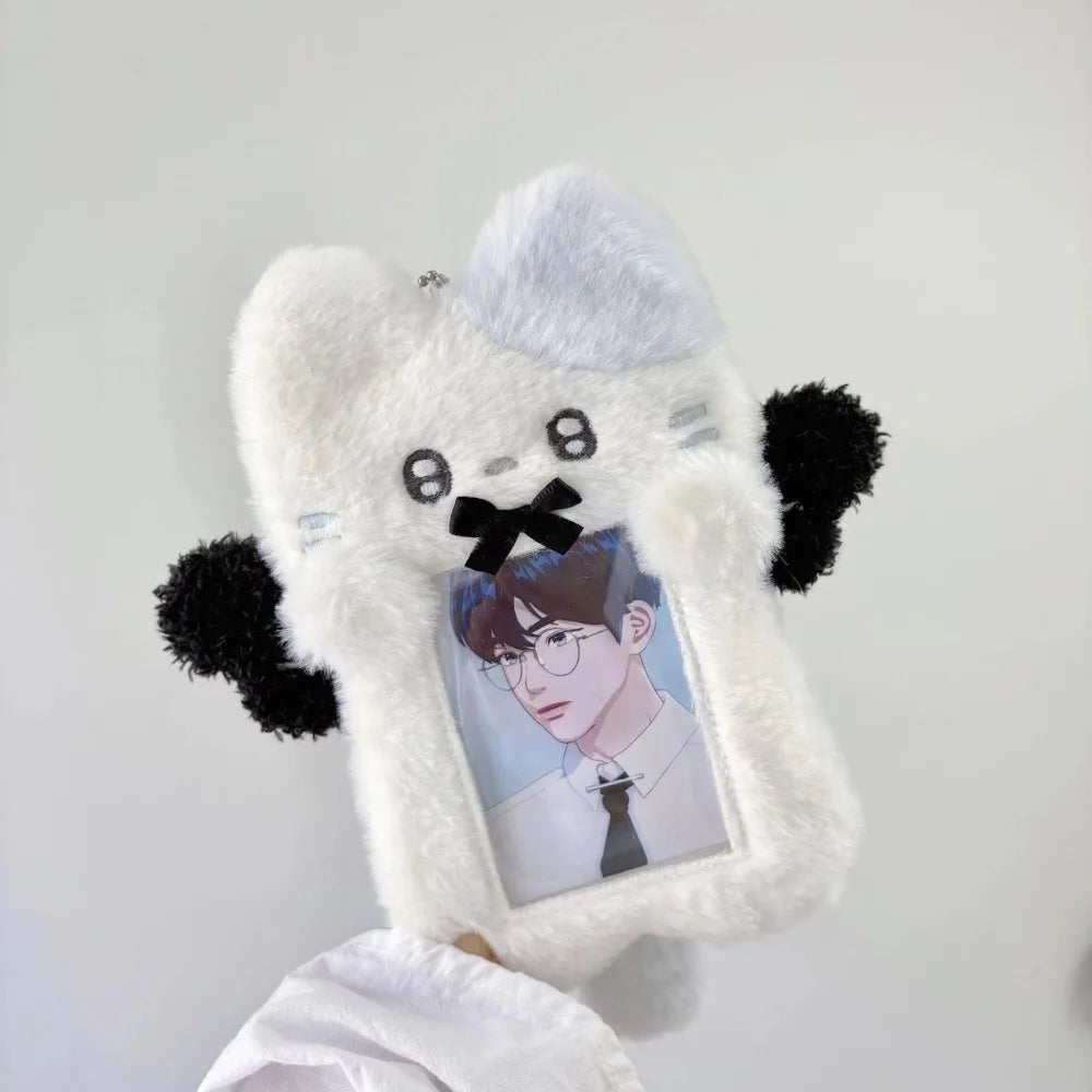 Multifunctional Photocard Case Bear/Rabbit/Chick Bus Door Cards Sleeve Cute Cartoon Photo Card Holder School Office