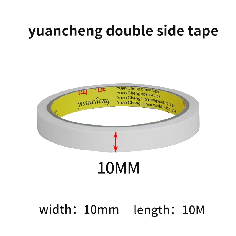 10M White Double Sided Tape Ultra-thin High-adhesive Super Strong Hand Tearable Tape 5-40mm Wide for Crafting And Packaging