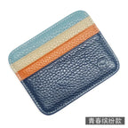 New Thin Genuine Leather Mini Wallet Slim Bank Credit Card Holder Men's Business Small ID Case for Man Purse 6 Slots Cardholder