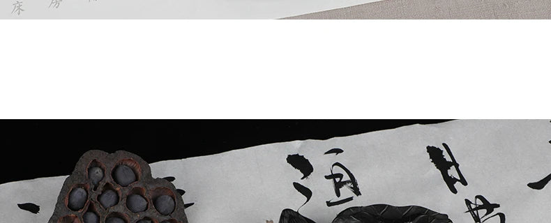 Carving Ink Stone Lotus Shaped Natural Calligraphy Rock Grinding Inkstone Plate Chinese Painting Calligraphie Strong Ink Inkslab
