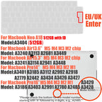 Multi-Language Keyboard Protector Compatible with for MacBook Air/Pro M5-M4 A2779,A3434,A3241 | Arabic, FR, RU, ES, IT Layouts