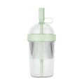 Transparent Portable Coffee Cup 500ml Leak-proof Reusable Plastic Travel Drinking Cup With Straw Office Outdoor Sports Tourists