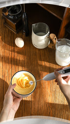 Bincoo-Electric Coffee Milk Maker, Handheld Household Mixer, Adjustable Double-Headed Gear