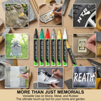 Tombstone Marker Inscription Restoration Pen Oil Based Quick Dry Weatherproof Touch Up Paint Pen For Granite Stone