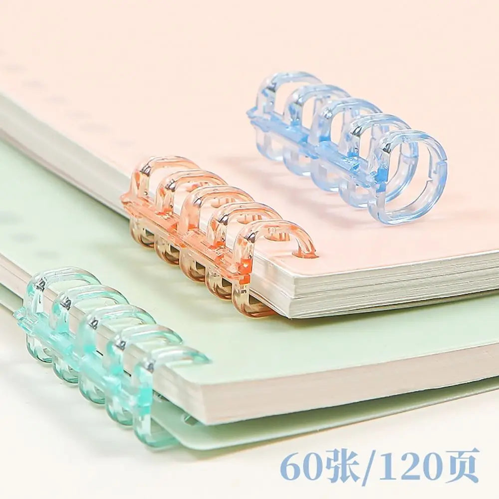 10Pcs Binding Spines Snap Split Binder Rings Learning Cards A4 A5 A6 Notebook Loose Leaf Stationery Office Supplies Plastic