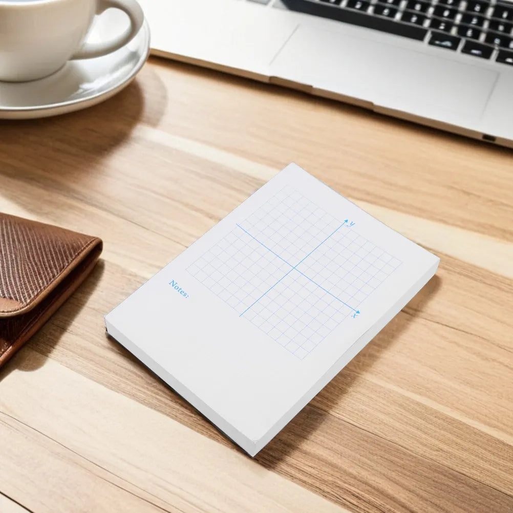 3Pcs Math Xy Coordinate System Notepad Precise Graph Paper Notebook for Students Engineers Classroom Homework White Grid Sheets