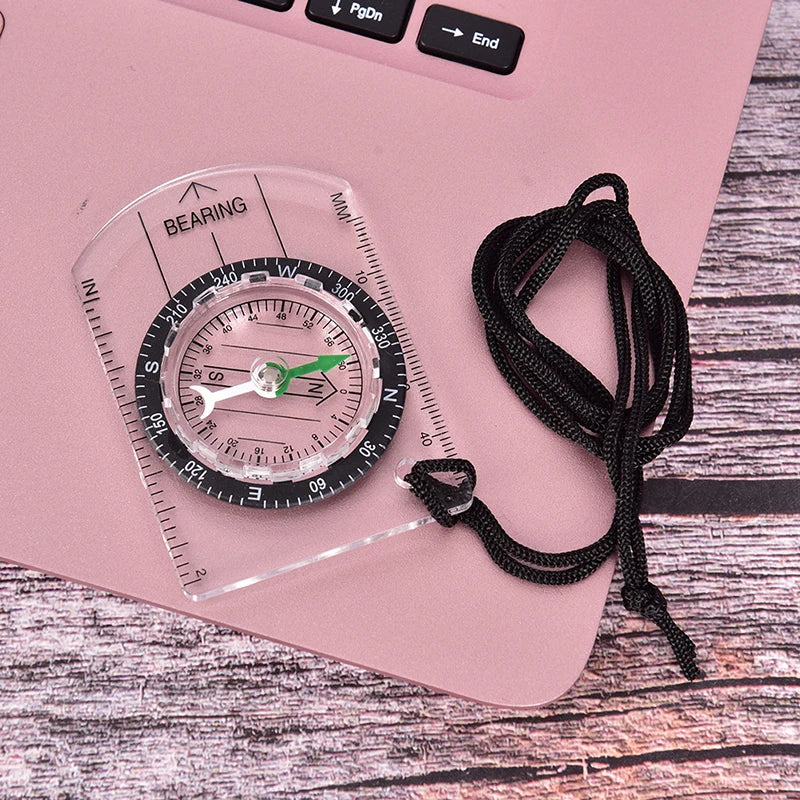 Hot Sale 1pc Outdoor Hiking Camping Compass Map Scale Ruler Multifunctional Equipment