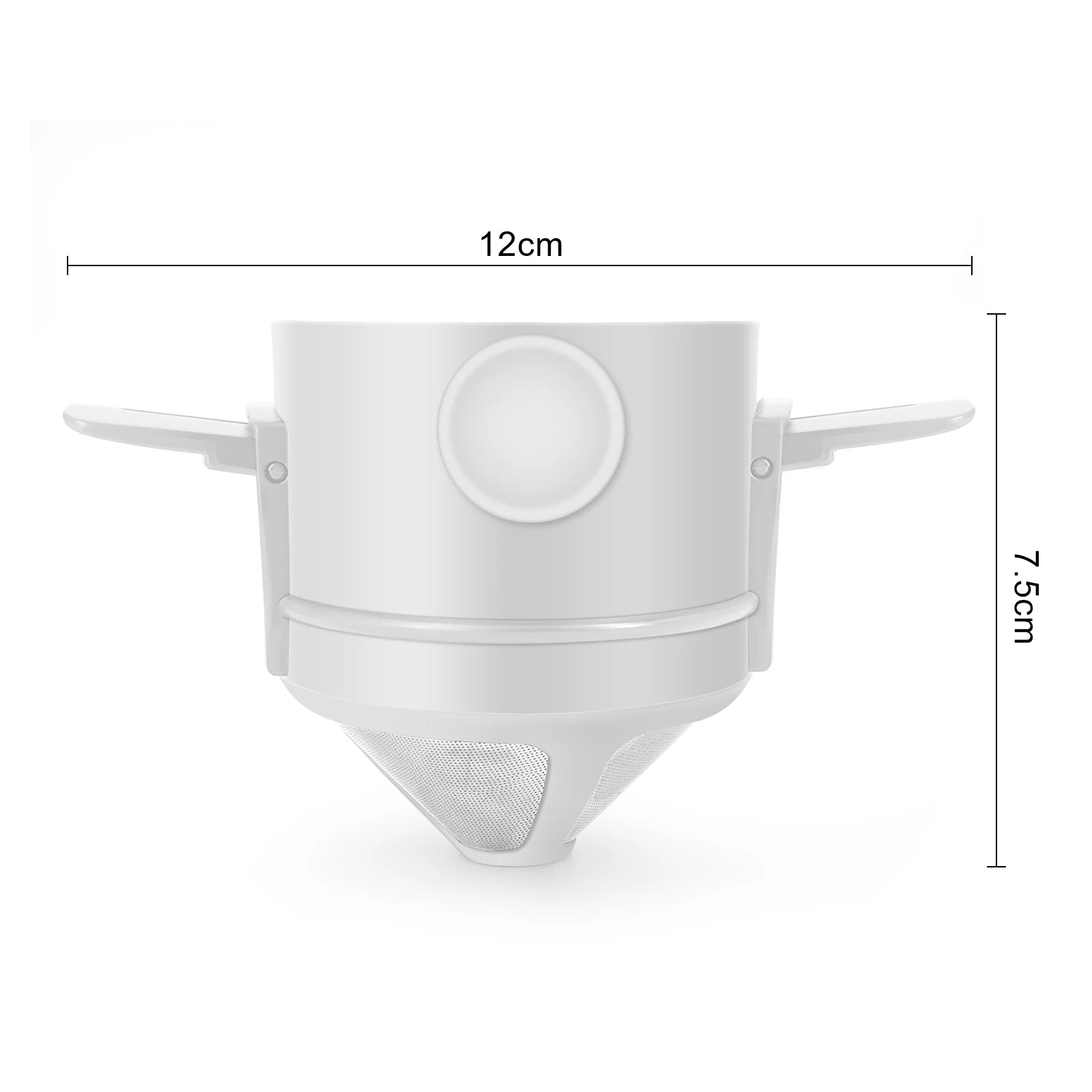 Folding Hand Brewed Coffee Filter Coffee Dripper Cone for Drip Coffee and Tea with Stainless Steel Holder No Filter Paper