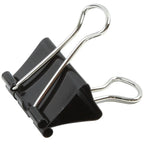 10-20pcs Paper Clip 19/25mm Foldback Metal Binder Clips Black Grip Clamps Office School Stationery Paper Document Clips
