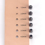 QJH 1Set Japanese Screw Punch Tool Kit Hole Punch 6 Tips Size 1.5mm - 4mm for Sewing DIY Leathercraft, Paper Crafts, Bookbinding